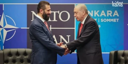 الرئيسان الشرع وأردوغان يبحثان في أنقرة العلاقات الثنائية والتطورات الإقليمية