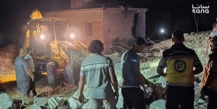 مقتل شخصين وإصابة ستة أخرين في انفجار في منزل قرب جسر الشغور