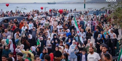 احتفال في بانياس احتفاءً بالقبض على معراج أورال