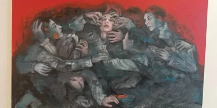 صورة اليوم: رولا أبو صالح تجسد القلق الإنساني والتضامن في لوحة تشكيلية