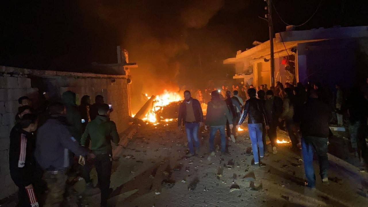 الانفجار الذي وقع في قرية سجو شمال حلب