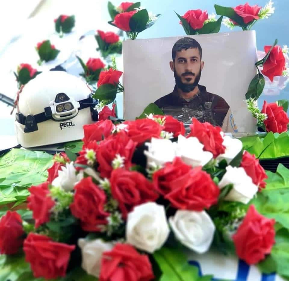 صورة شهيد الدفاع المدني، أحمد الواكي (انترنت)