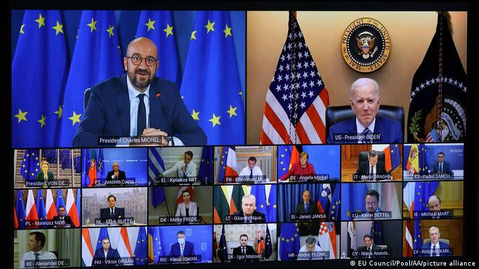 بايدن ضيفا على قمة الاتحاد الاوروبي الافتراضية (انترنت)