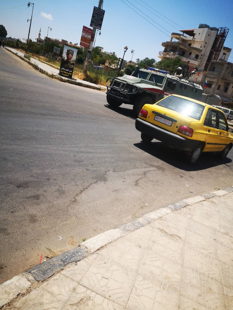 وصول دورية روسية إلى درعا(انترنت)