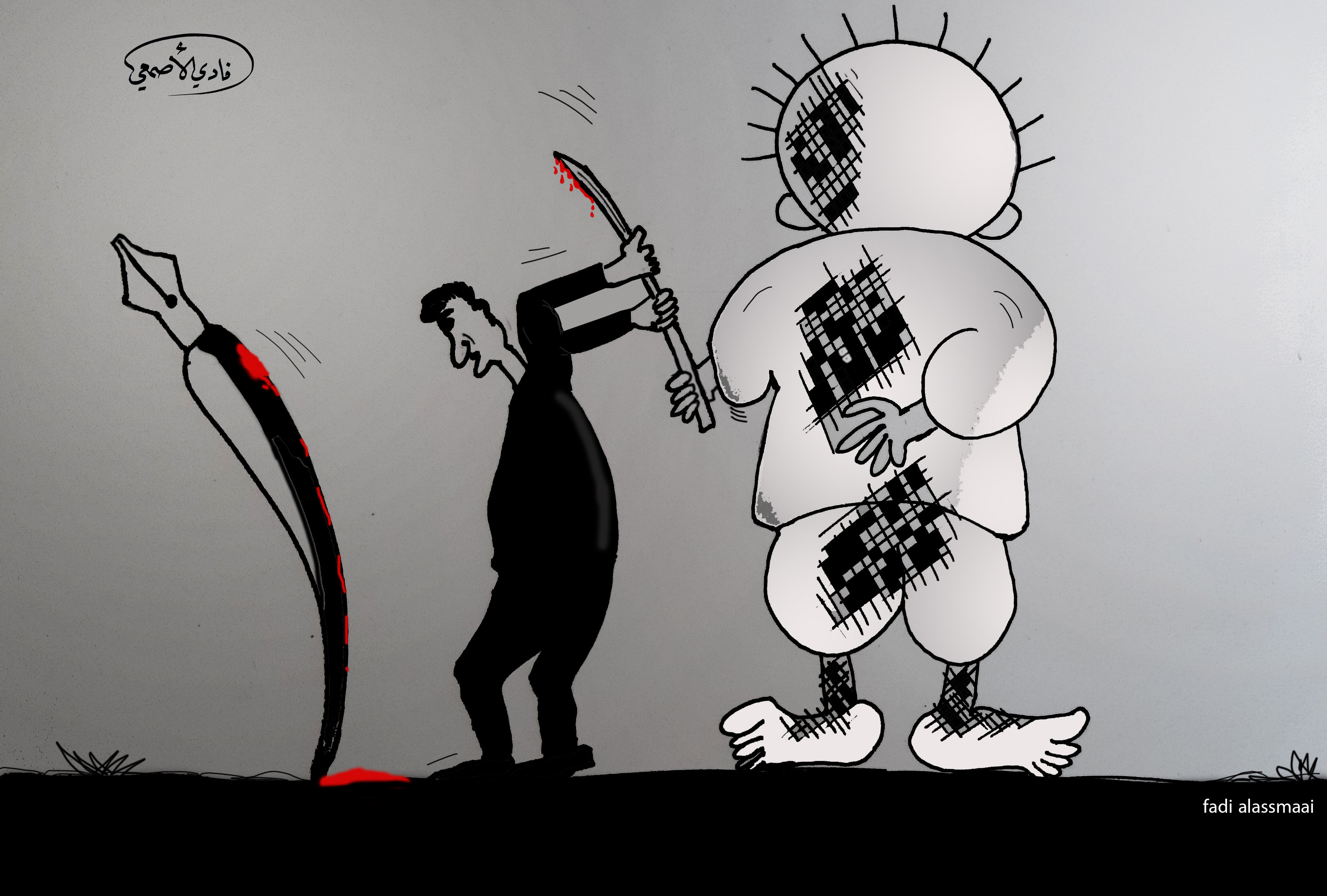 كاريكتير في ذكرى مقتل ناجي الجبر(خاص بالسوري اليوم)