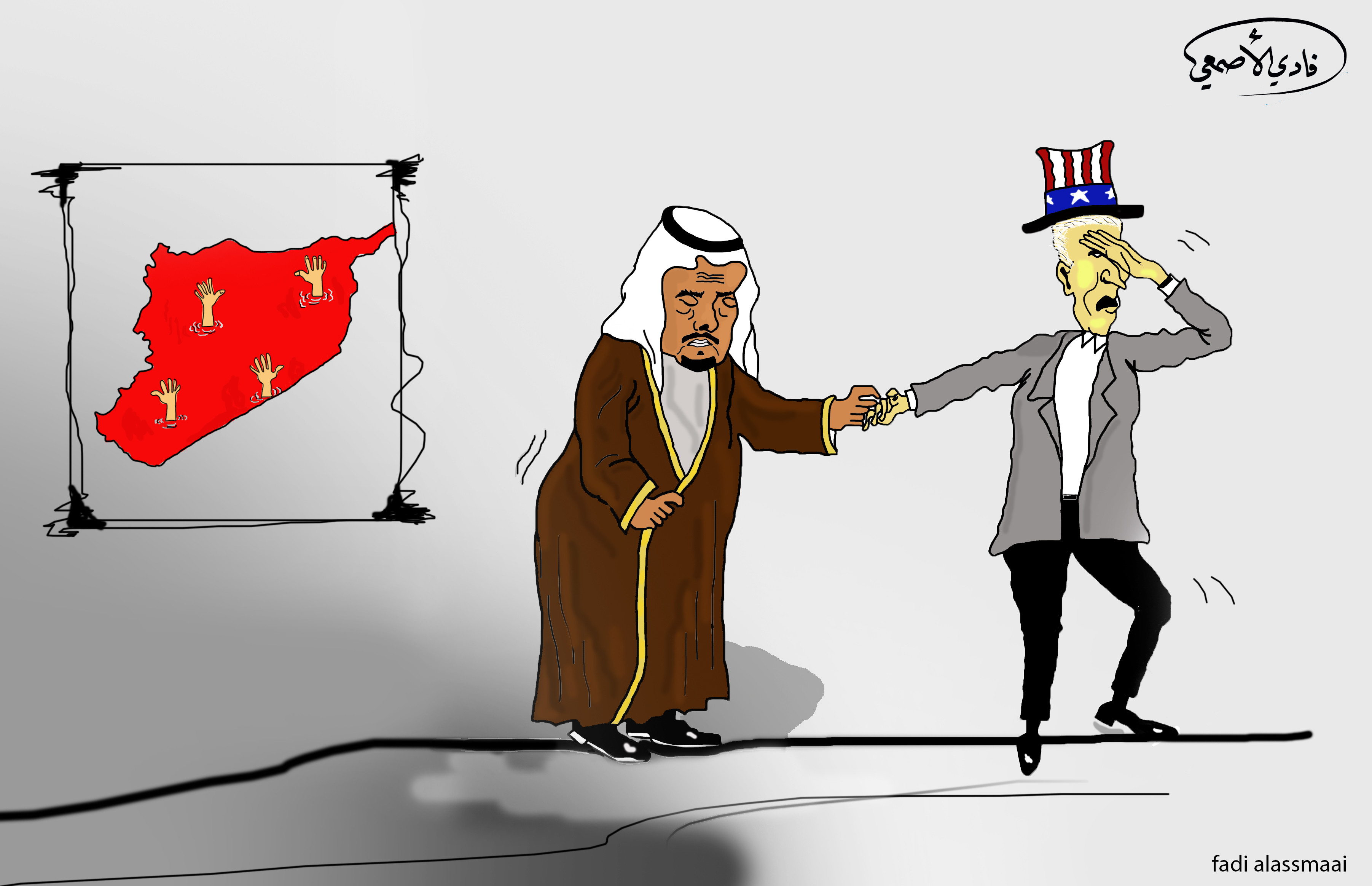 كاريكاتير: الكل يدير ظهره لسوريا(خاص بالسوري اليوم)