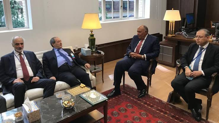 لقاء جمع شكري بالمقداد في نيويورك