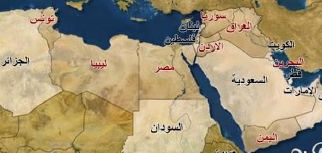 خريطة الوطن العربي