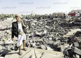 مشهد من دمار في اليمن