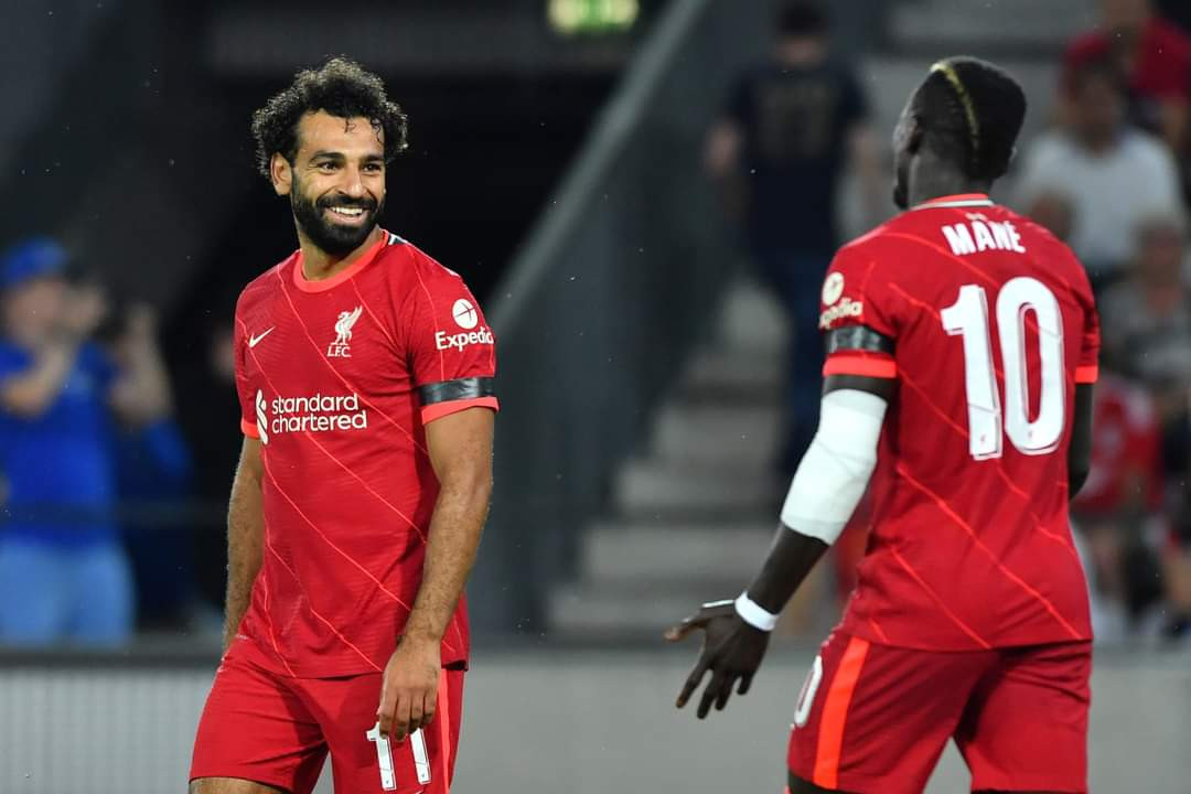 اللاعبان محمد صلاح وماني (انترنت )