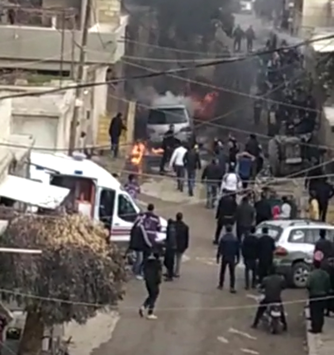 التفجير الذي أودى بحياة القيادي محمد مصطفى الحسين (مواقع تواصل)