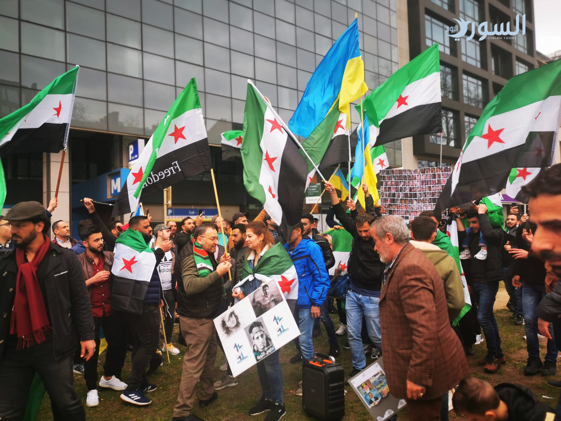 بلجيكا ..جانب من تظاهرة لإحياء ذكرى الثورة (خاص السوري اليوم)