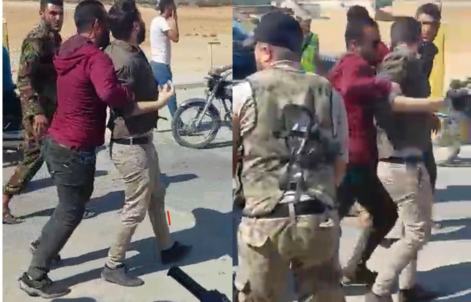 أثناء محاولة اعتقال الزميل مالك أبو همام مراسل السوري اليوم