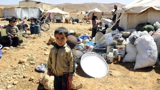لاجئون سوريون في لبنان