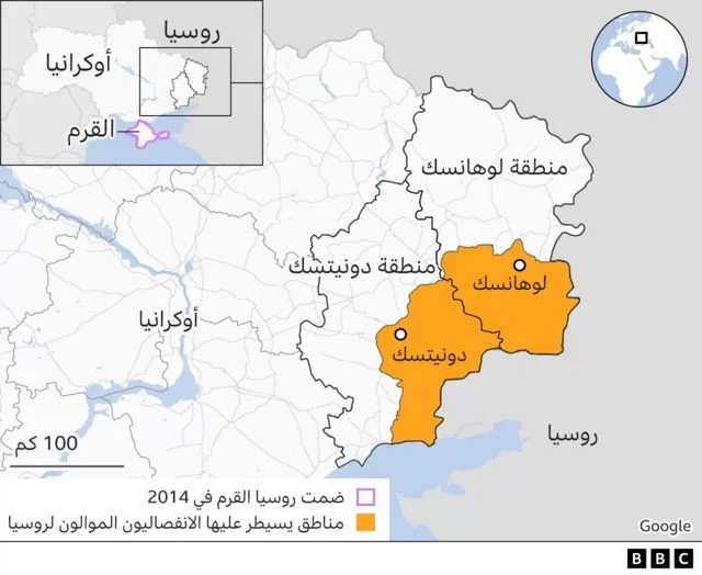 انفصاليون يعلنون الانظمام إلى روسيا(انترنت)