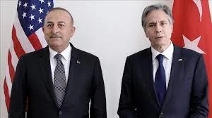 وزير الخارجية الأمريكي انتوني بلينكن والتركي مهولود حاووش أوغلو