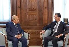 الرئيس اللبناني السابق ميشيل عون ورئيس النظام السوري بشار الأسد