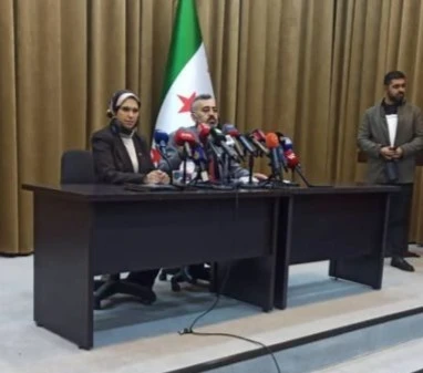 السيد حسن الدغيم والاستاذة هندأتاسي أعضاءاللجنة التحضيرية لمؤتمر الحوار الوطني / سانا