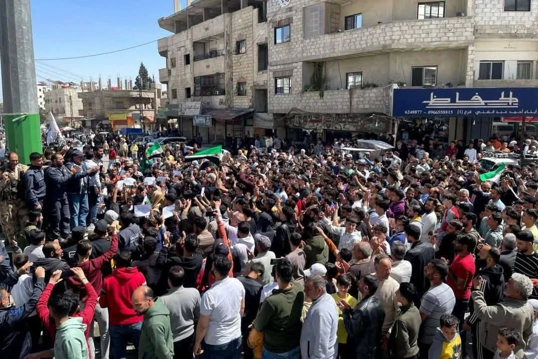 مشاهد من المظاهرة اليوم في معاملة الشام