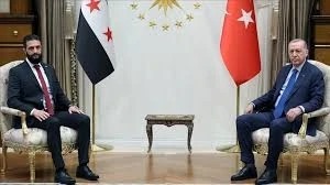 الرئيس التركي رجب طيب أوردغان والرئيس أحمد الشرع