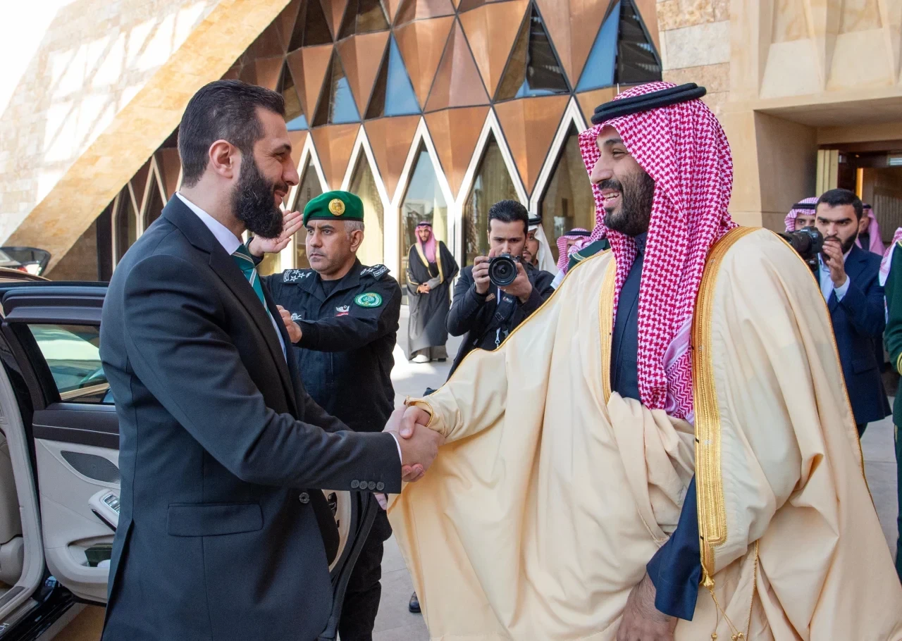 الرئيس الشرع ولي العهد السعودي في الرياض /ارشيف