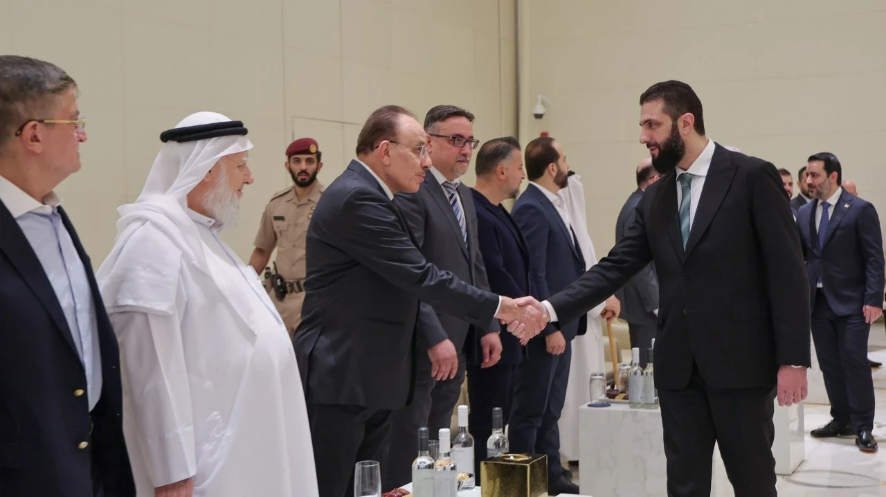 جانب من لقاء الرئيس بالجالية السورية في قطر