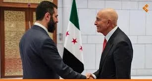 الرئيس أحمد الشرع ومبعوث واشنطن لسوريا توماس باراك