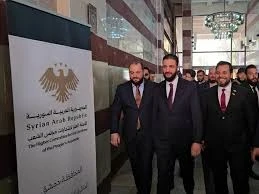 الرئيس احمد الشرع في المكتبة الوطنية حيث تجرى الانتخبات غير المباشرة