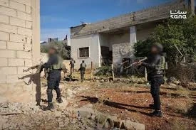 قوات الأمن السورية أثناء القبض على الخلية الإرهابية