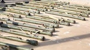 صواريخ تم ضبطها في مدينة البوكمال السورية الموجهة لحزب الله