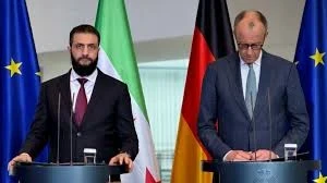 الرئيس السوري أحمد الشرع والمستشار الألماني  فريدريك  ميرتس