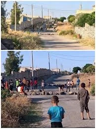 شبان في قرية عابدين يواجهون قوات الاحتلال بالحجارة