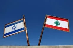 علم اسرائيل وعلم لبنان